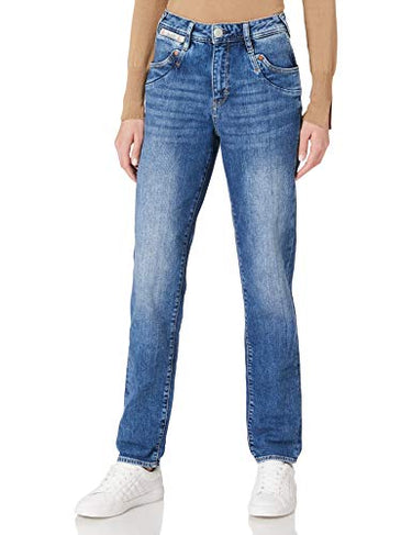 Herrlicher Damen Piper HI Conic Recycled Denim Jeans, Retro Marvel 869, W27/L30 im Sale